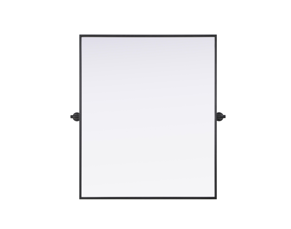 Metal Frame Mirror 30&#34;W x 36&#34;H Black