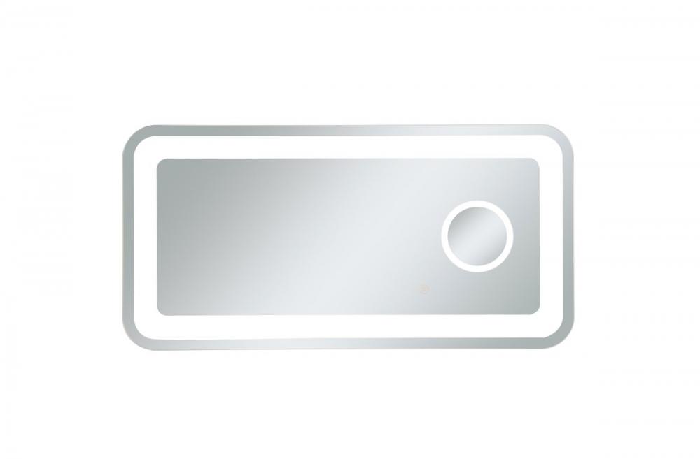 Lux 20in x 40in Hardwired LED mirror with magnifier & color changing temperature 3000K/4200K/6000K