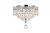 Century 3 Light Chrome Flush Mount Clear Royal Cut Crystal