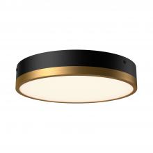 ALORA  FM554211AGMB-5CCT - Adelaide 11-in Aged Gold/Matte Black LED Flush Mount
