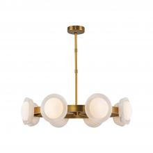 ALORA  CH320837VBAR - Alonso 37-in Vintage Brass/Alabaster LED Chandeliers