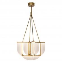 ALORA  CH336830VB - Anders 30-in Vintage Brass LED Chandeliers
