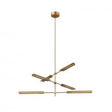 ALORA  MP316406VBMS-UNV - Astrid 6 Head Metal Shade/Vintage Brass LED Multi Pendant