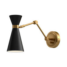 ALORA  WV574524MBAG - Blake 5-in Aged Gold/Matte Black 1 Light Wall/Vanity