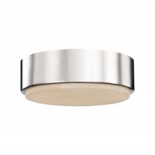 ALORA  FM325108PNAR-5CCT - Blanco 8-in Polished Nickel/Alabaster LED Flush Mount