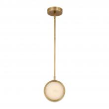 ALORA  PD325106VBAR - Blanco 6-in Vintage Brass/Alabaster LED Pendant