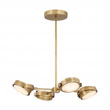ALORA  PD325428VBAR - Blanco 28-in Vintage Brass/Alabaster LED Pendant