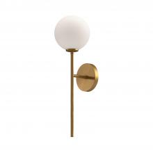 ALORA  WV549101AGOP - Cassia 6-in Aged Gold/Opal Matte Glass 1 Light Wall/Vanity