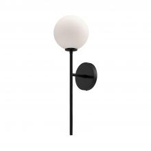 ALORA  WV549101MBOP - Cassia 6-in Matte Black/Opal Matte Glass 1 Light Wall/Vanity