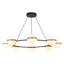 ALORA  CH302008MBBG-UNV - Tagliato 44-in Matte Black/Brushed Gold LED Chandeliers