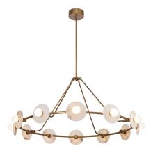 ALORA  CH346046VBAR-UNV - Dahlia 46-in Vintage Brass/Alabaster LED Chandeliers