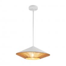 ALORA  PD633215WHBR - Daphne 15-in White/Brown Cotton Rope 1 Light Pendant