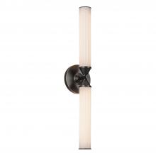 ALORA  WV348222UBFR - Edwin 22-in Urban Bronze/Frosted Ribbed Glass LED Wall/Vanity