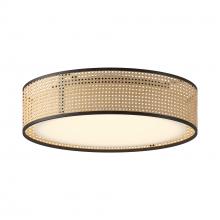ALORA  FM479020RB-5CCT - Lyla 20-in Rattan LED Flush Mount