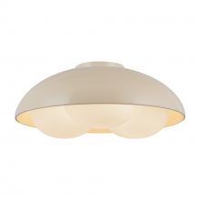 ALORA  FM495316PWOP - Robyn 16-in Pearl White/Opal Glass Socket Flush Mount
