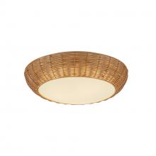ALORA  FM511014RA - Merida 14-in Rattan Socket Flush Mount