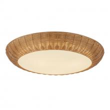 ALORA  FM511421RA - Merida 21-in Rattan Socket Flush Mount