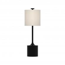 ALORA  TL418726MBIL - Issa 26-in Matte Black/Ivory Linen 1 Light Table Lamp