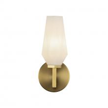 ALORA  WV424110BGOP - Krysta 10-in Brushed Gold/Opal Glass 1 Light Wall Vanity