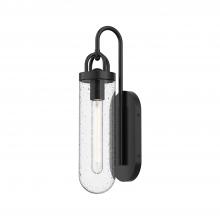 ALORA  EW461101BKCB - Lancaster 5-in Clear Bubble Glass/Textured Black 1 Light Exterior Wall Sconce