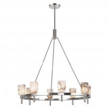 ALORA  CH338836PNAR - Lucian 36-in Polished Nickel/Alabaster 8 Lights Chandeliers