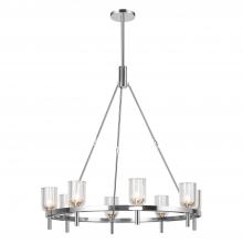 ALORA  CH338836PNCC - Lucian 36-in Clear Crystal/Polished Nickel 8 Lights Chandeliers