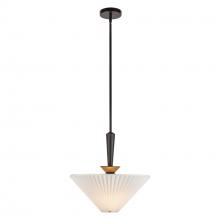 ALORA  PD497016MBFW - Bridgette 16-in Matte Black/Folded White Socket Pendant