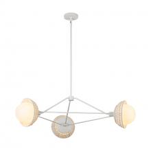 ALORA  CH490340WHOP - Perth 40-in White/Opal Glass 3 Lights Chandelier