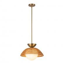 ALORA  PD490114BGOP - Perth 14-in Brushed Gold/Opal Glass 1 Light Pendant