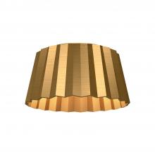 ALORA  FM528514AG - Plisse 14-in Aged Gold 2 Lights Flush Mount