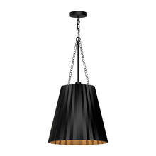 ALORA  PD528116MB - Plisse 16-in Matte Black 1 Light Pendant
