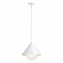 ALORA  PD485214WHOP - Remy 14-in White/Opal Glass 1 Light Pendant