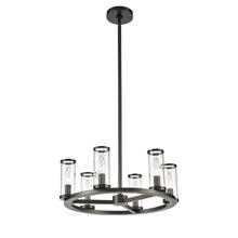 ALORA  CH309006UBCG - Revolve Clear Glass/Urban Bronze 6 Lights Chandeliers