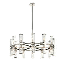 ALORA  CH309024PNCG - Revolve Clear Glass/Polished Nickel 24 Lights Chandeliers