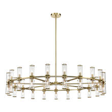 ALORA  CH309042NBCG - Revolve Clear Glass/Natural Brass 42 Lights Chandeliers
