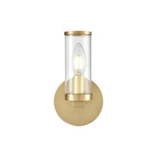 ALORA  WV309001NBCG - Revolve Clear Glass/Natural Brass 1 Light Wall/Vanity