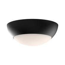 ALORA  FM522211MBOP - Rubio 11-in Matte Black/Opal Matte Glass 2 Lights Flush Mount