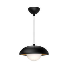 ALORA  PD522011MBOP - Rubio 11-in Matte Black/Opal Matte Glass 1 Light Pendant