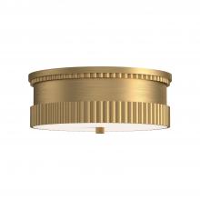 ALORA  FM416114BG - Rue 14-in Brushed Gold 3 Lights Flush Mount