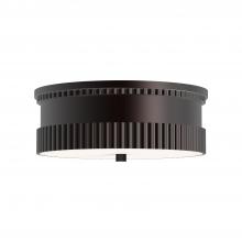 ALORA  FM416114WB - Rue 14-in Warm Bronze 3 Lights Flush Mount