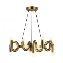 ALORA  CH420823BG - Sadie 23-in Brushed Gold Socket Chandelier