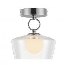 ALORA  SF443308CHCL-UNV - Leota 8-in Chrome/Clear Glass LED Semi-Flush Mount
