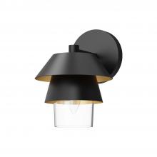 ALORA  WV475106MBCL - Tetsu 6-in Matte Black/Clear Glass 1 Light Wall/Vanity