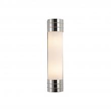 ALORA  WV348218PNOP - Willard 18-in Polished Nickel/Opal Matte Glass 2 Lights Wall/Vanity