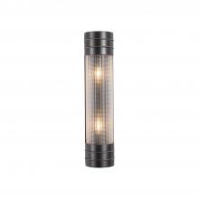 ALORA  WV348218UBPG - Willard 18-in Urban Bronze/Prismatic Glass 2 Lights Wall/Vanity