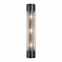 ALORA  WV348224UBPG - Willard 24-in Urban Bronze/Prismatic Glass 3 Lights Wall/Vanity