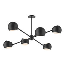 ALORA  CH648637MB - Willow 37-in Matte Black 6 Lights Chandeliers