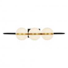 ALORA  WV302003MBBG-UNV - Tagliato 32-in Matte Black/Brushed Gold LED Wall/Vanity