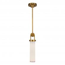 ALORA  PD355015VBGO - Wynwood 15-in Vintage Brass/Glossy Opal 1 Light Pendant