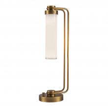 ALORA  TL355022VBGO - Wynwood 22-in Vintage Brass/Glossy Opal 1 Light Table Lamp